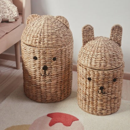 Bear & Rabbit Storage Basket - Set Of 2