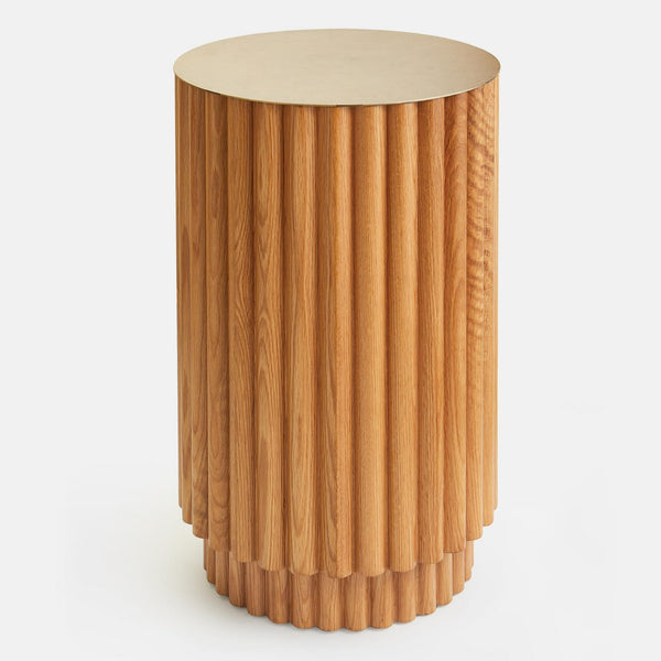 Barrel Side Table, Oak
