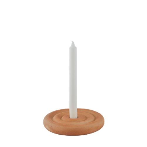 Savi Ceramic Candleholder - Low - Beige