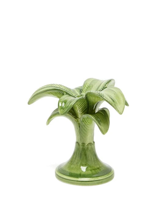 Palm Tree Small Candleholder - Green