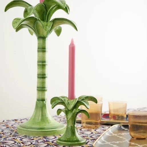 Palm Tree Small Candleholder - Green