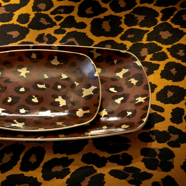 Leopard Medium Rectangular Plate