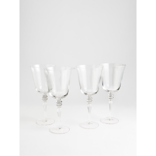 SOHO HOME Barwell Set of Four Crystal Red Wine Glasses for Men