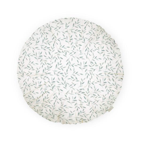 Round Cushion - Green Leaves