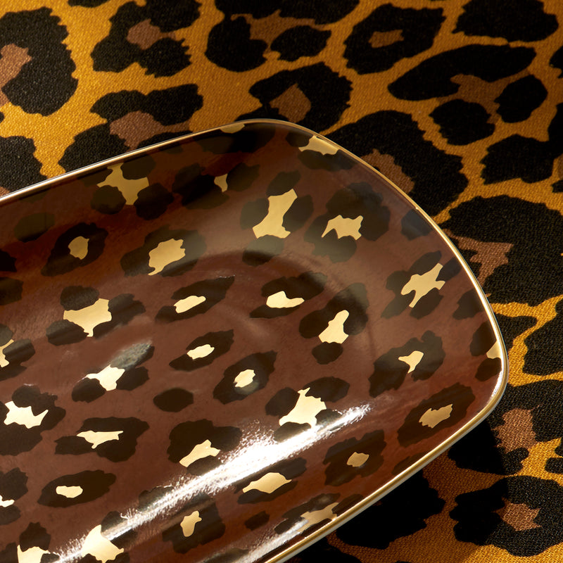 Leopard Medium Rectangular Plate