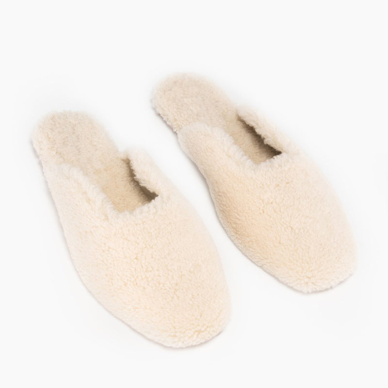 Shearling Slippers - Cream