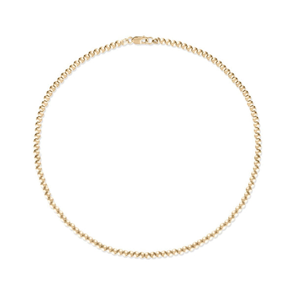 3MM Gold Ball Necklace - Yellow Gold