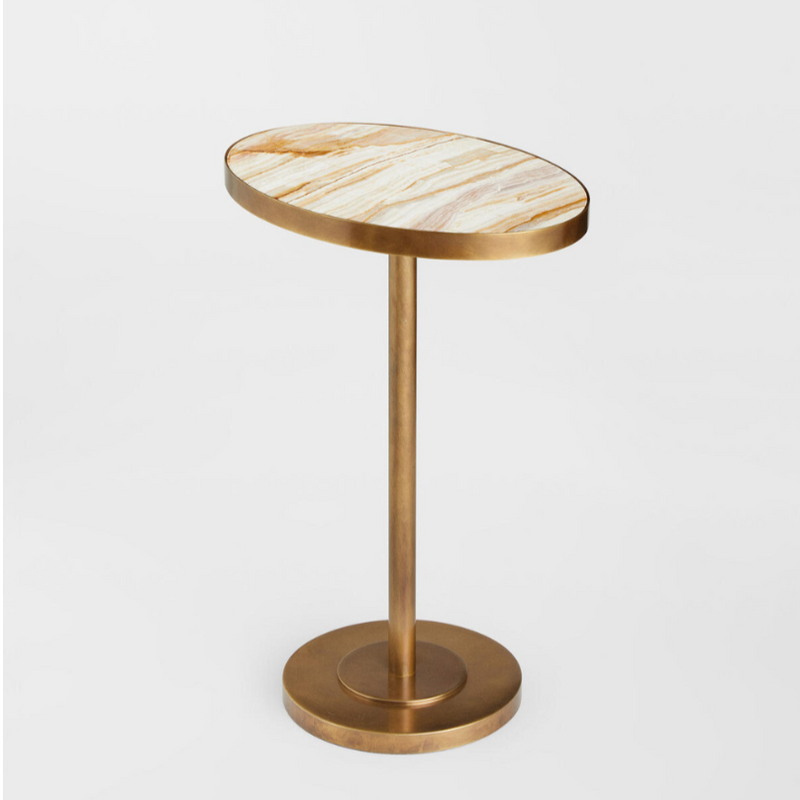 Cinema Side Table, Pink Onyx