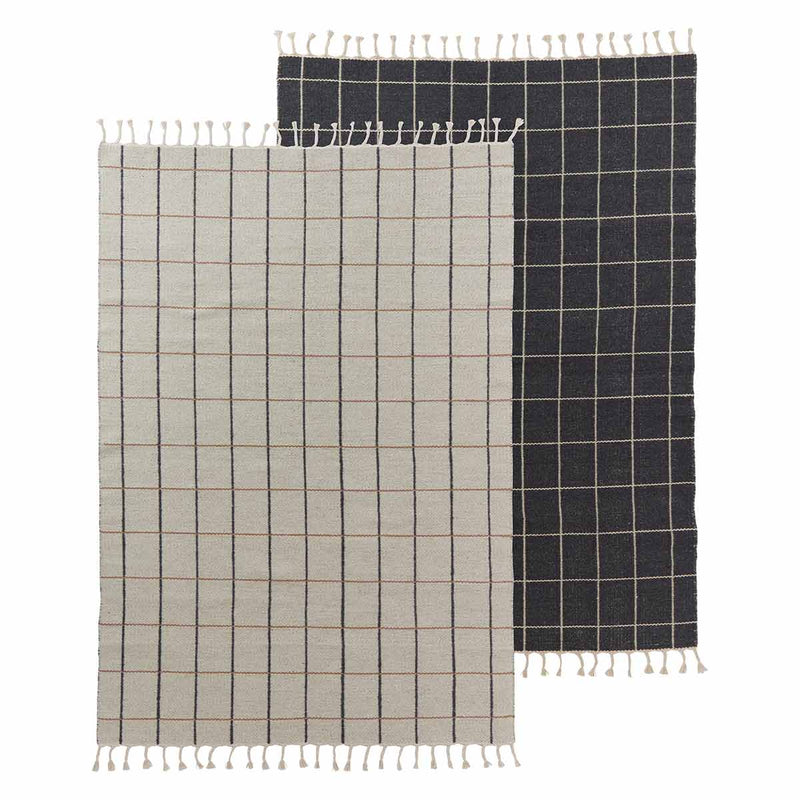 Grid Rug - Offwhite / Anthracite