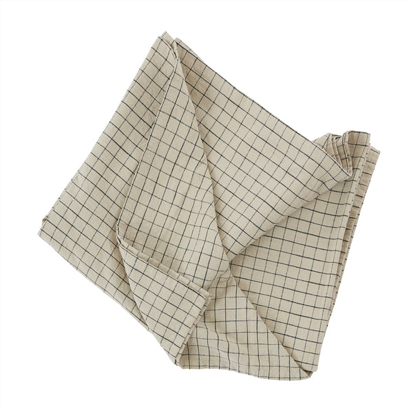 Grid Tablecloth - 260x140cm - Clay / Black