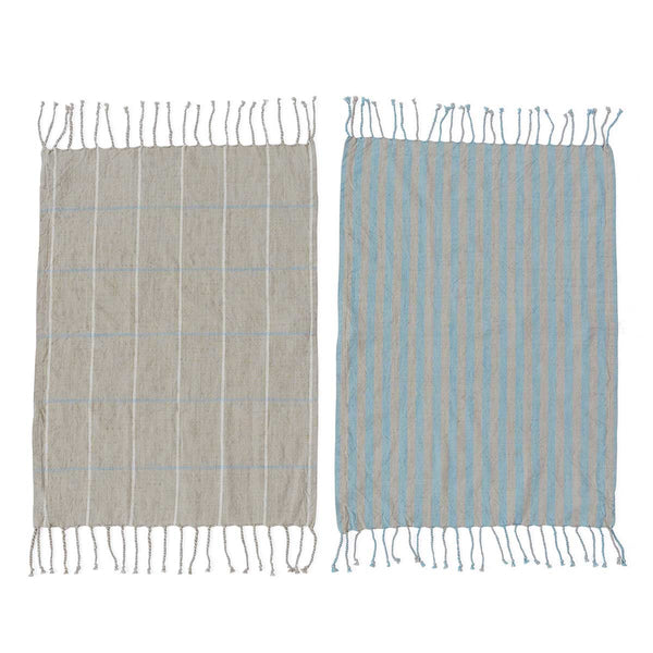 Gobi Tea Towel - Pack of 2 - Tourmaline / Grey