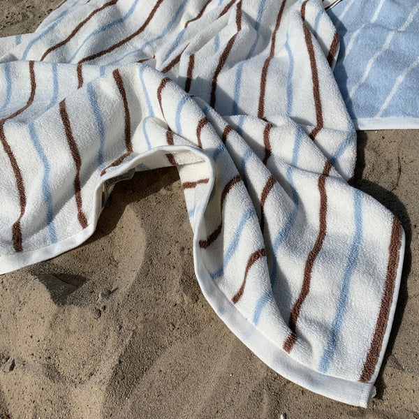 Raita Towel - 70x140cm - Caramel / Ice Blue