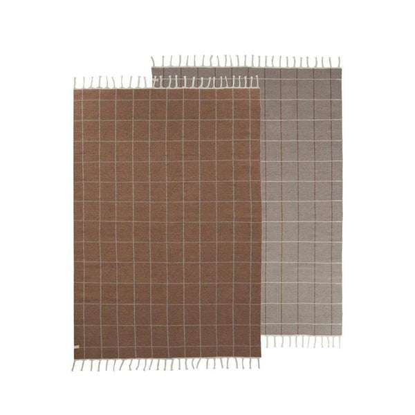 Grid Rug - Caramel / Offwhite