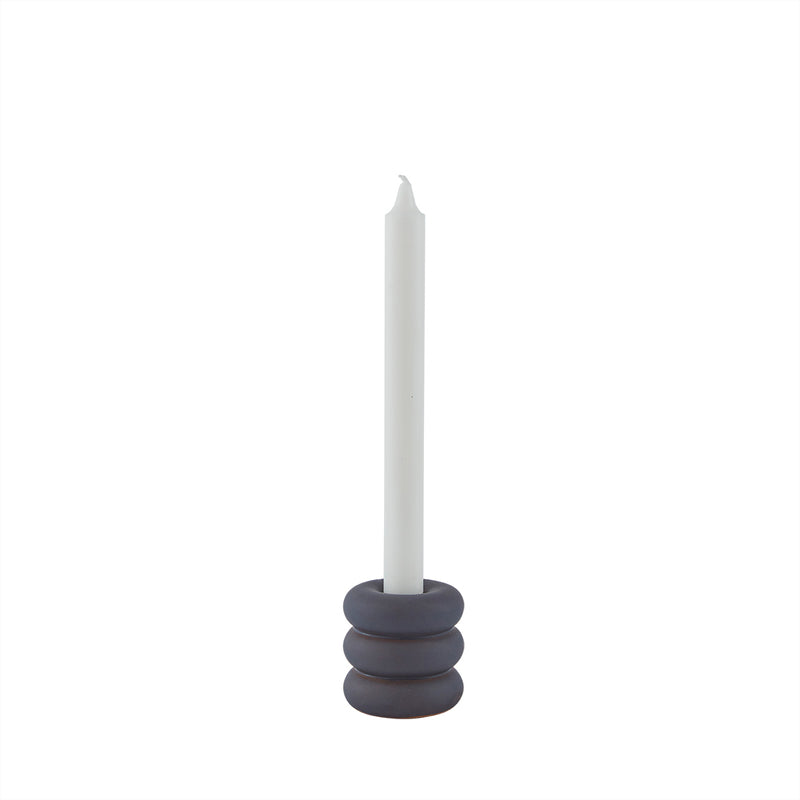Savi Ceramic Candleholder - High - Midnight Blue