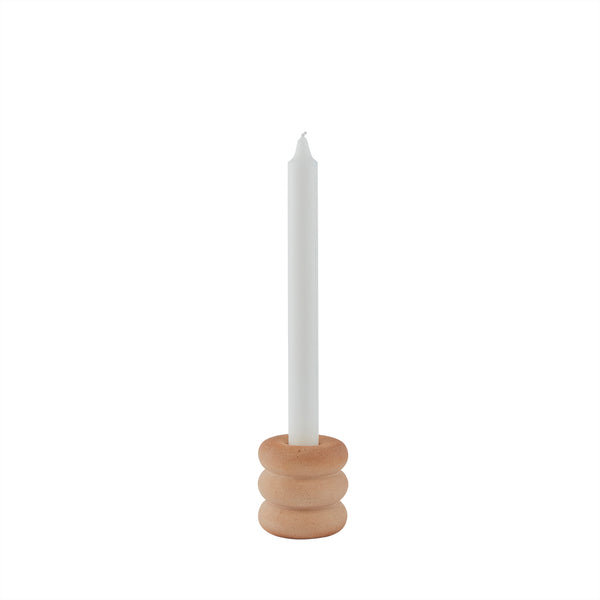 Savi Ceramic Candleholder - High - Beige