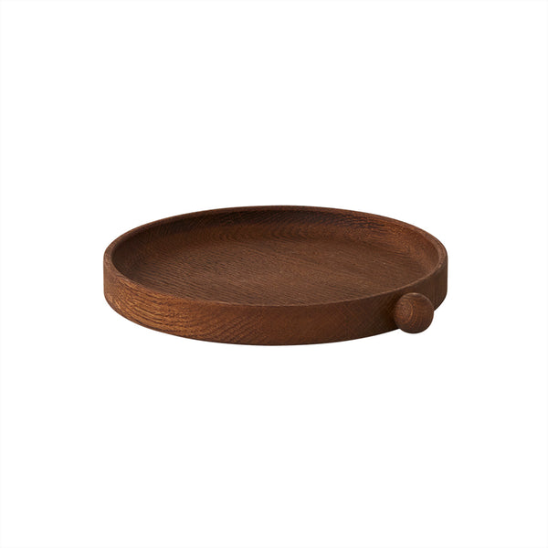 Inka Wood Tray Round - Small - Dark