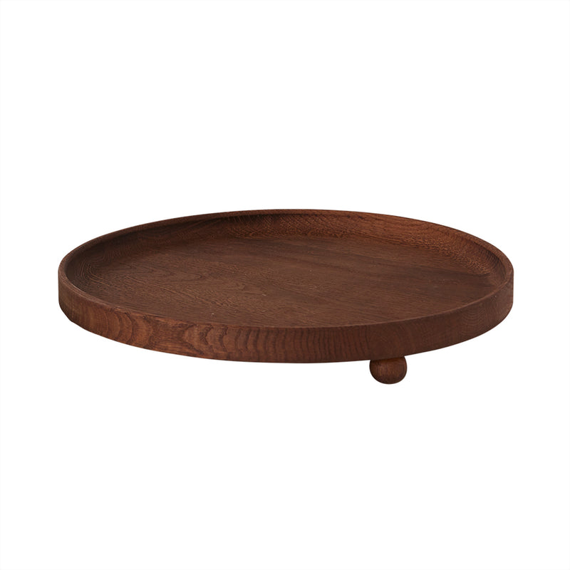 Inka Wood Tray Round - Large - Dark