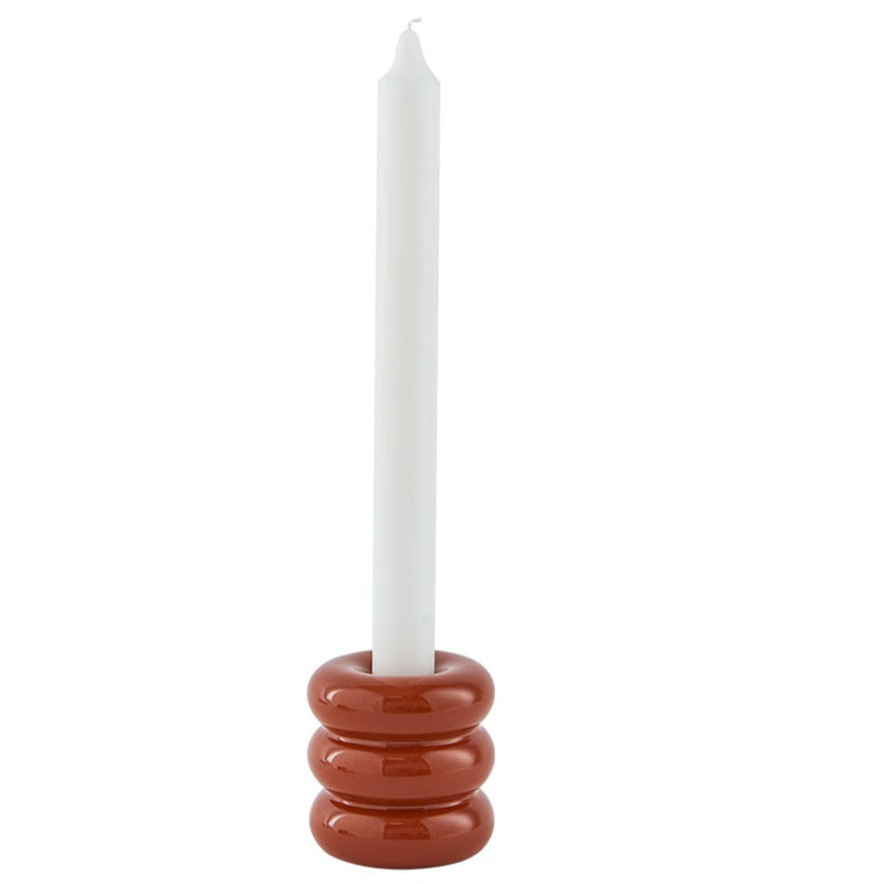 Savi Ceramic Candleholder - High - Nutmeg