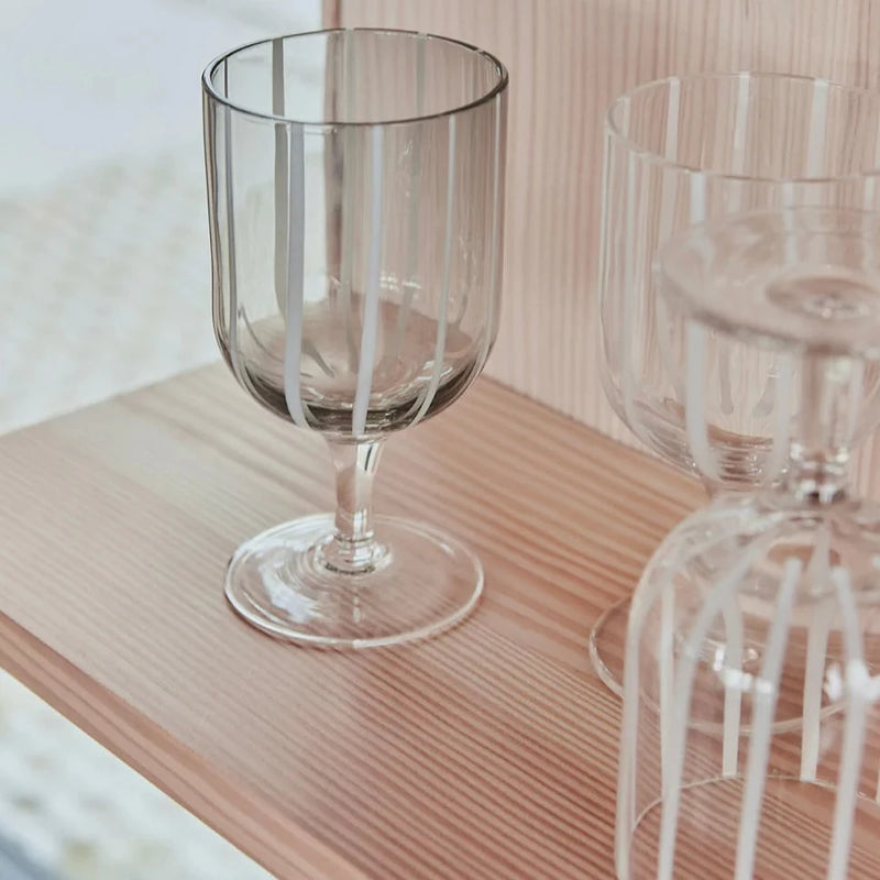 Mizu Wine Glass - 2 Pieces Set - Grey