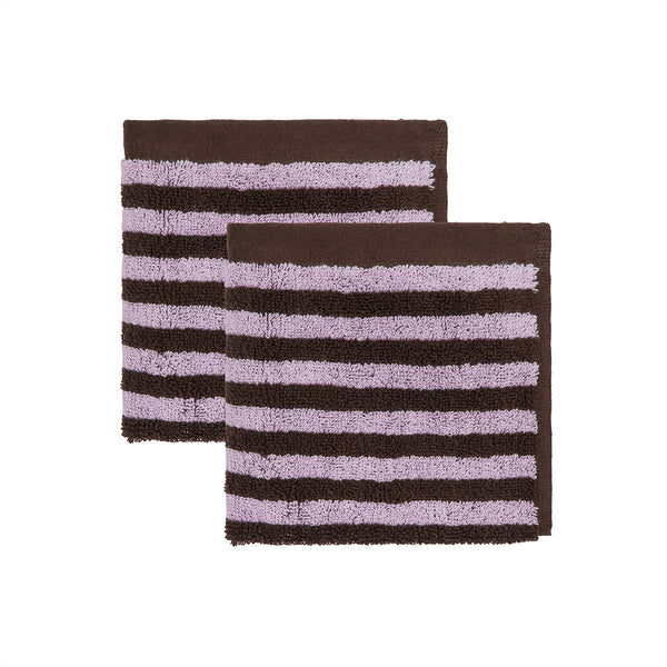 Raita Wash Cloth - Pack of 2 - Purple / Brown