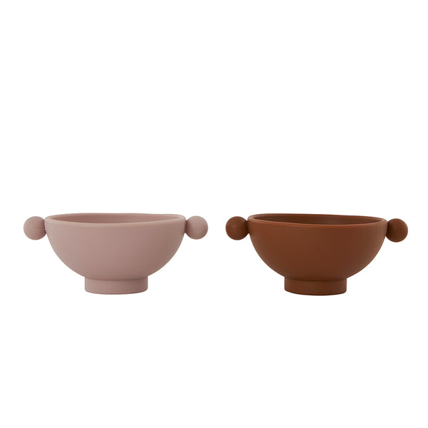 Tiny Inka Bowl - Set of 2 - Caramel / Rose
