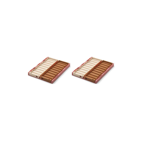 Weston Storage Box Small 2-Pack, Dusty Raspberry Multi Mix