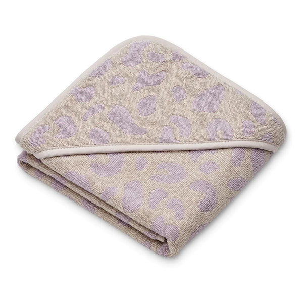 Alba Hooded Baby Towel, Leo/Misty Lilac