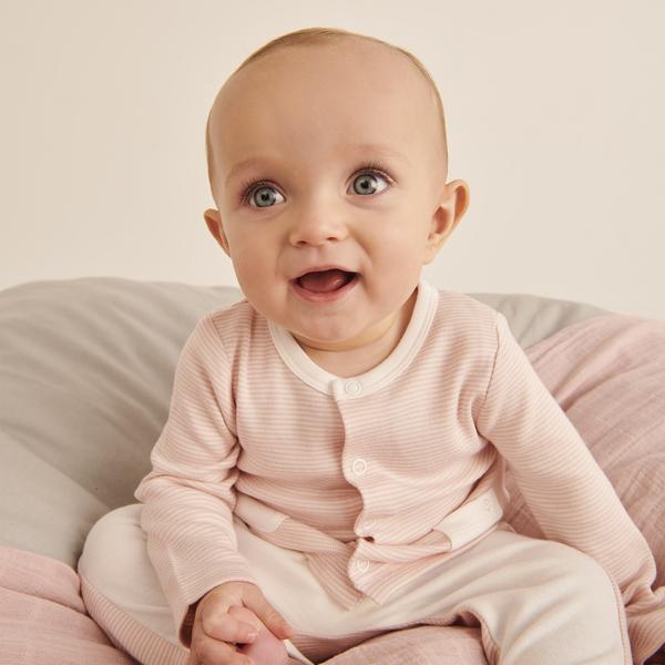 Cardigan - Blush Stripe