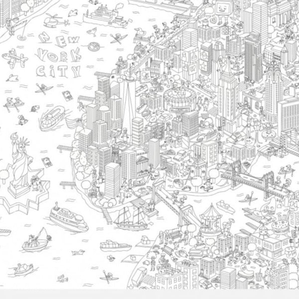 New York - Giant Coloring Poster XXL